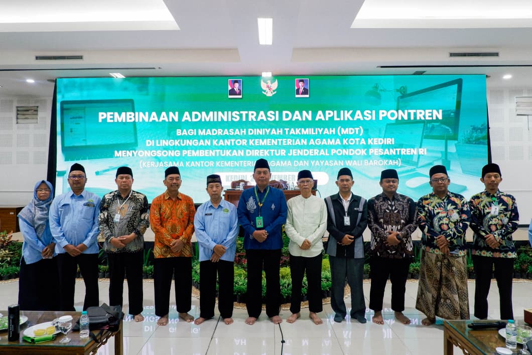 Sambut Ditjen Pesantren Baru, Kemenag Kota Kediri Gelar Bimtek EMIS di Wali Barokah